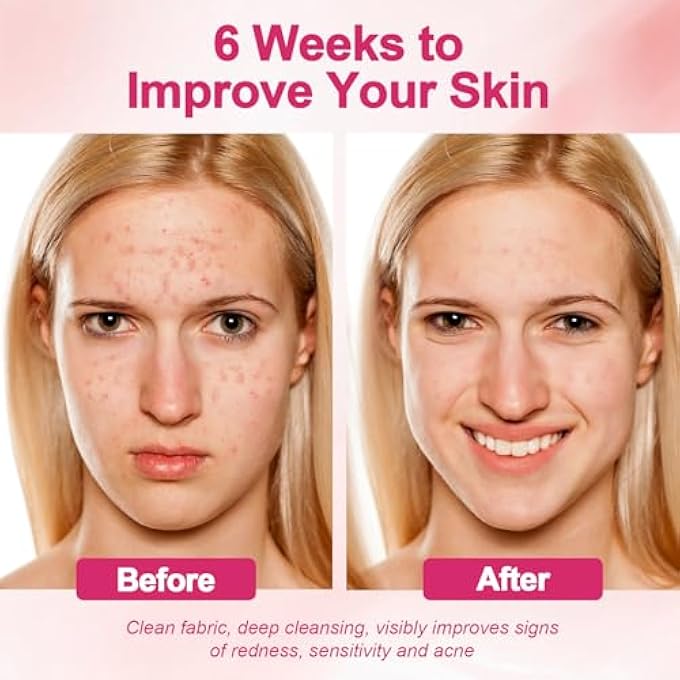 FACEMADE مناديل وجه قابلة للتخلص منها 60 قطعة 9.5" 7.9"، 100% مصنوعة من مواد حيوية معتمدة من وزارة الزراعة الأمريكية، مناديل وجه نظيفة للمكياج والبشرة النظيفة، مناديل جافة سميكة وناعمة للغاية - Image 4